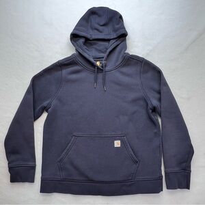 Carhartt Navy Blue Hoodie Sweatshirt Youth Size L 12-14